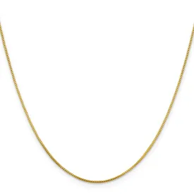 0.8mm Yellow Gold Tone Plated Sterling Silver Solid Box Chain Necklace