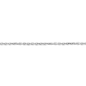 1.25mm 14k White Gold Solid Cable Chain Necklace