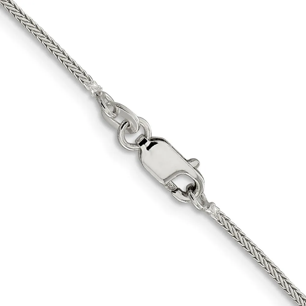 1.25mm Sterling Silver, Diamond Cut Franco Chain Bracelet