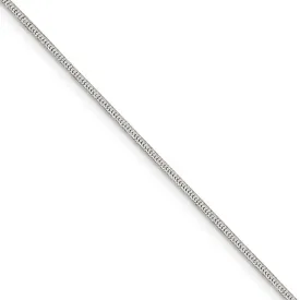 1.25mm Sterling Silver Diamond Cut Round Snake Chain Necklace