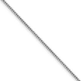 1.3mm, 14k White Gold, Solid Franco Chain Necklace