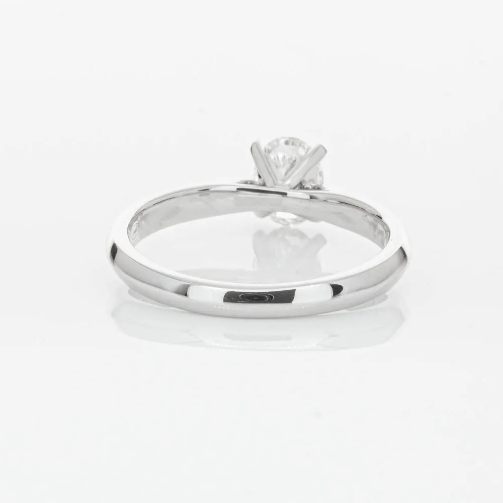 18ct White Gold .70ct Oval Cut Diamond Venetian Ring