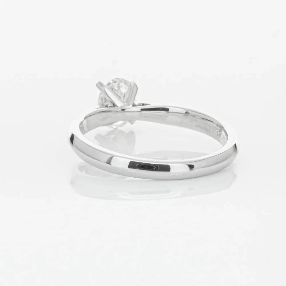 18ct White Gold .70ct Oval Cut Diamond Venetian Ring