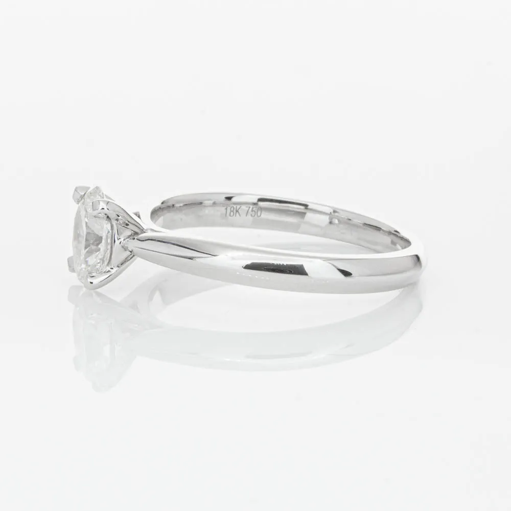 18ct White Gold .70ct Oval Cut Diamond Venetian Ring