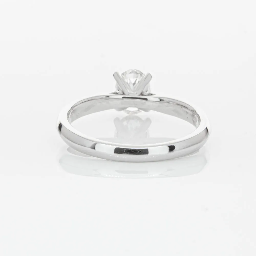 18ct White Gold .70ct Oval Cut Diamond Venetian Ring