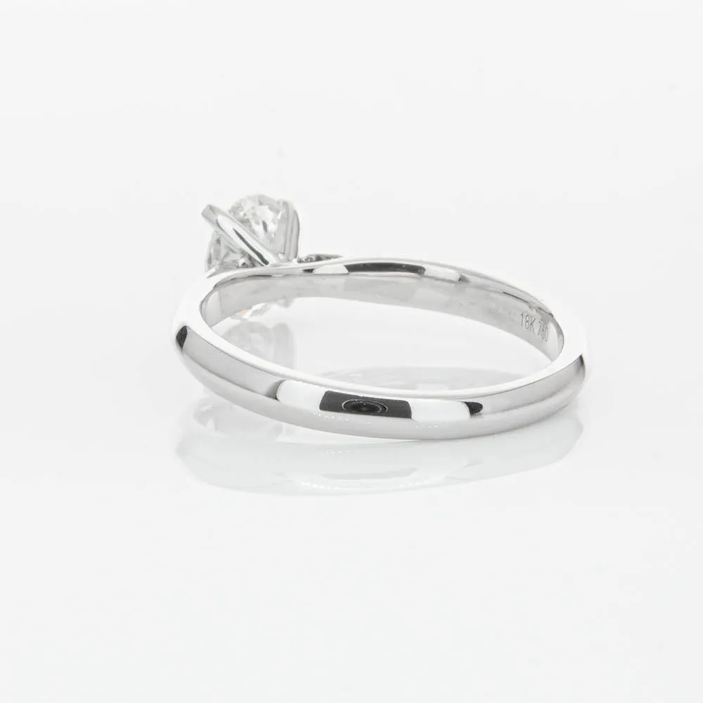 18ct White Gold .70ct Oval Cut Diamond Venetian Ring