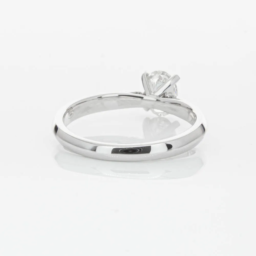 18ct White Gold .70ct Oval Cut Diamond Venetian Ring