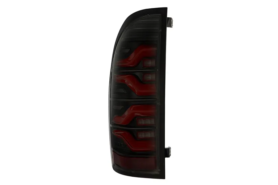 2005-15 Toyota Tacoma AlphaRex LUXX Series LED Tail Lights, Black-Red