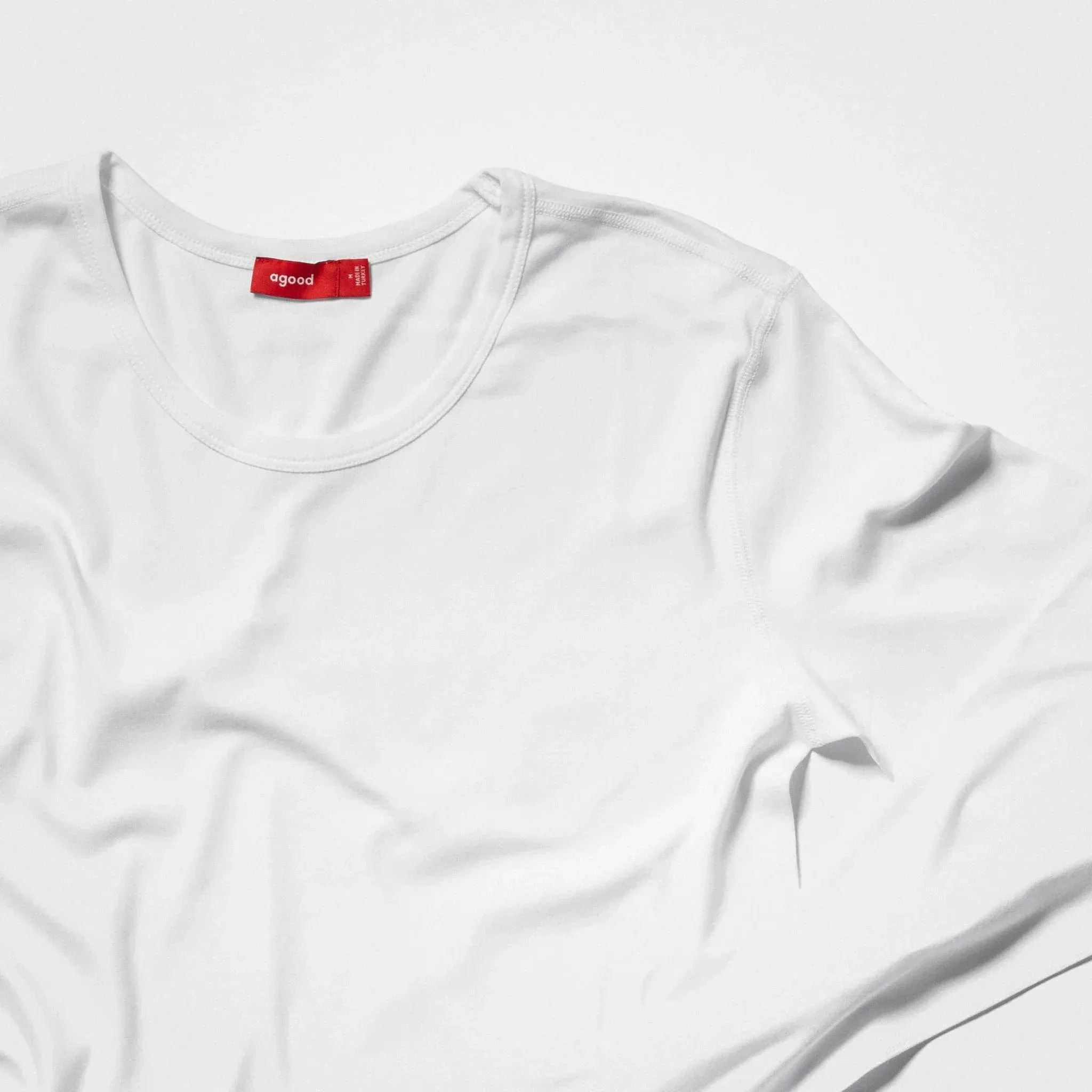 3 Pack | Men’s Recycled Cotton Crew Neck Long Sleeves, White