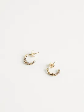 3046 Earrings in 14k Yellow Gold with 26 Brown Diamonds