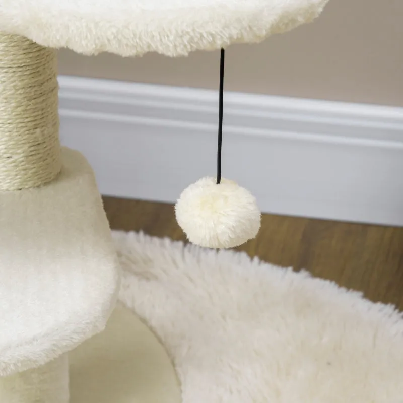 37" Cat Tree for Indoor Cats - Light Gray