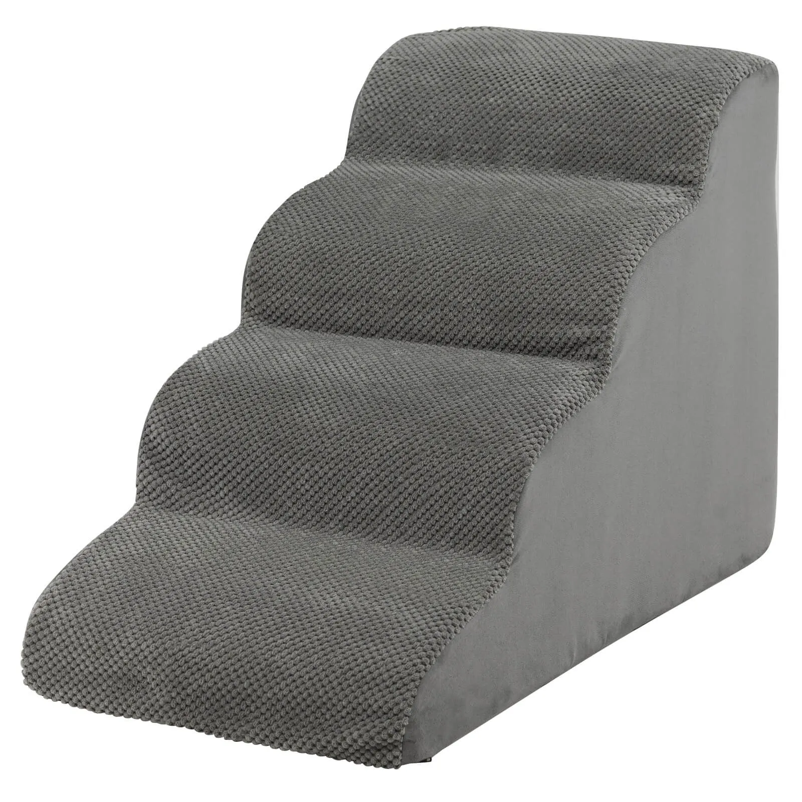 4-Tier Foam Dog Steps - Gray