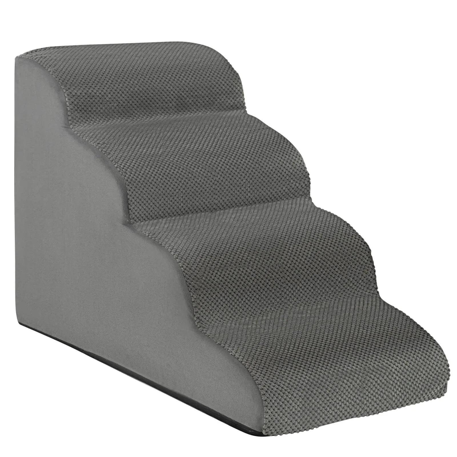 4-Tier Foam Dog Steps - Gray