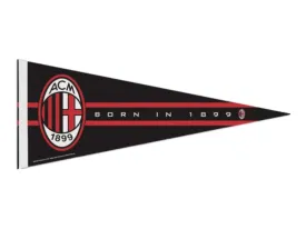 AC Milan WinCraft Black Red White "ACM Born in 1899" Premium Pennant (12"x30")