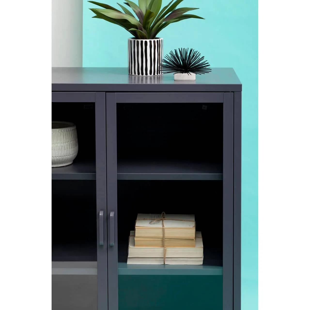 Acier Two Door Grey Cabinet