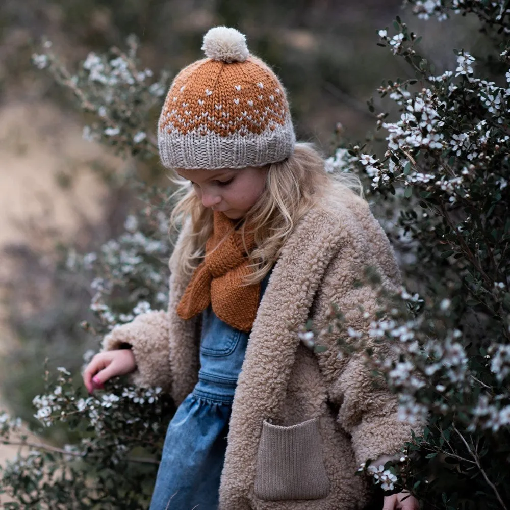 Acorn Kids: Snowflake Beanie Caramel and Oatmeal