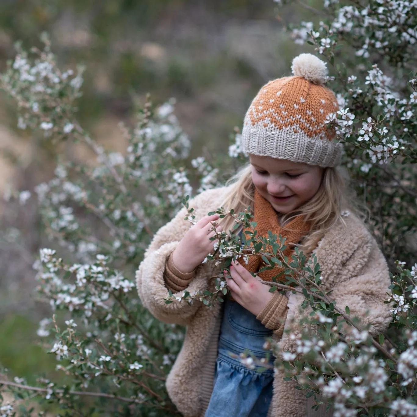 Acorn Kids: Snowflake Beanie Caramel and Oatmeal