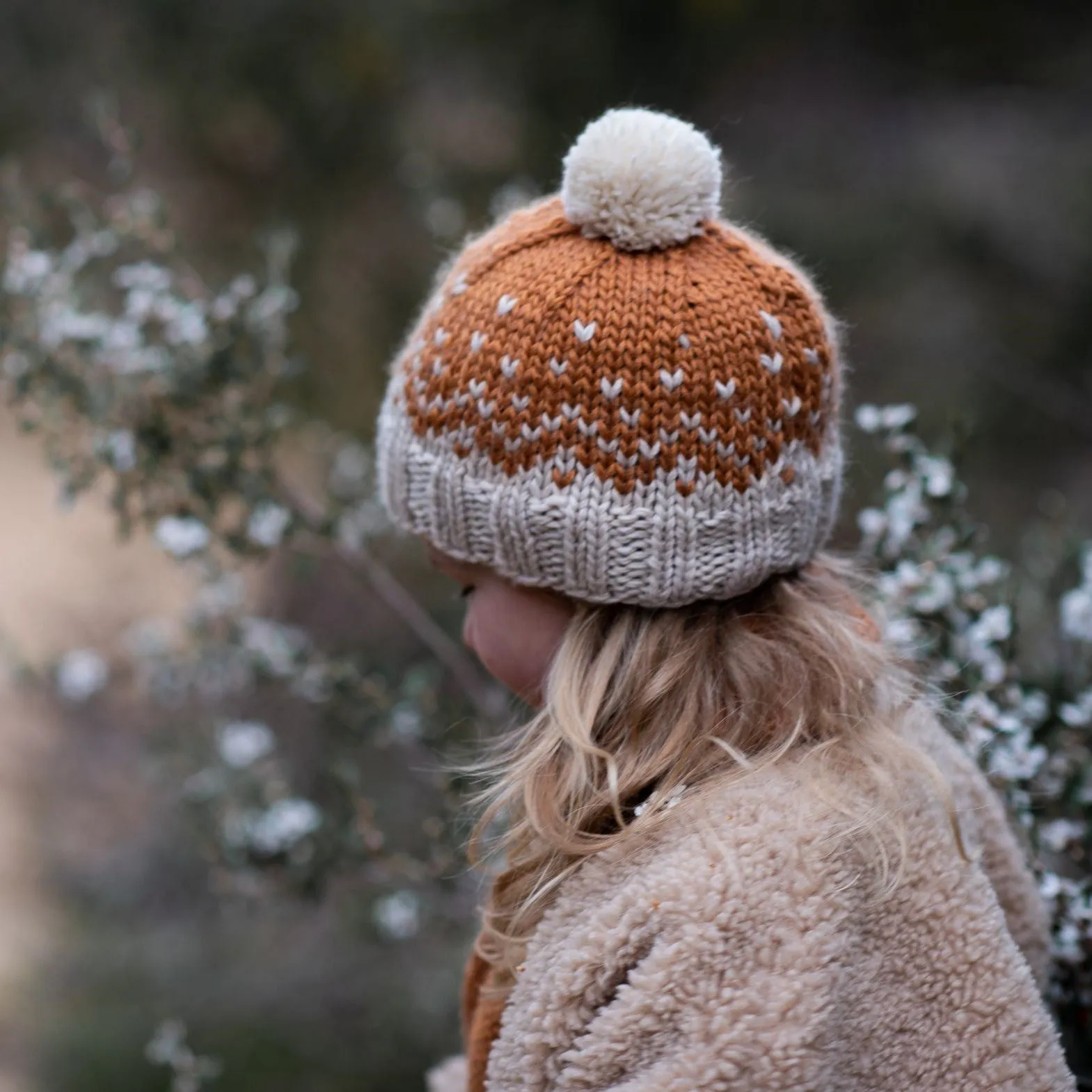 Acorn Kids: Snowflake Beanie Caramel and Oatmeal