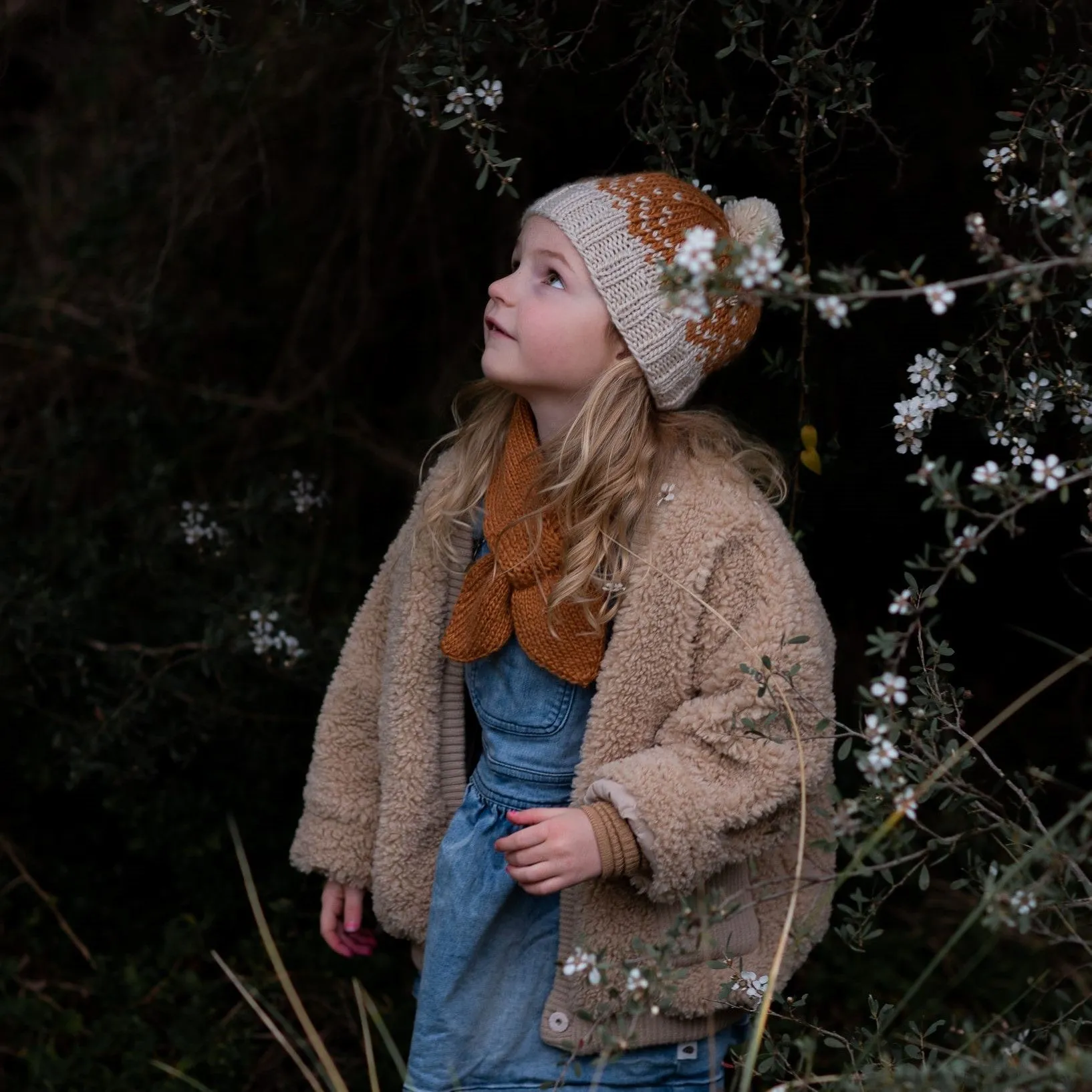 Acorn Kids: Snowflake Beanie Caramel and Oatmeal