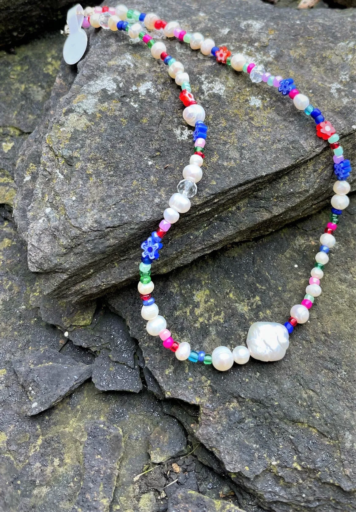 Alice Rose Jewellery - Multi Red, Green & Blue Necklace