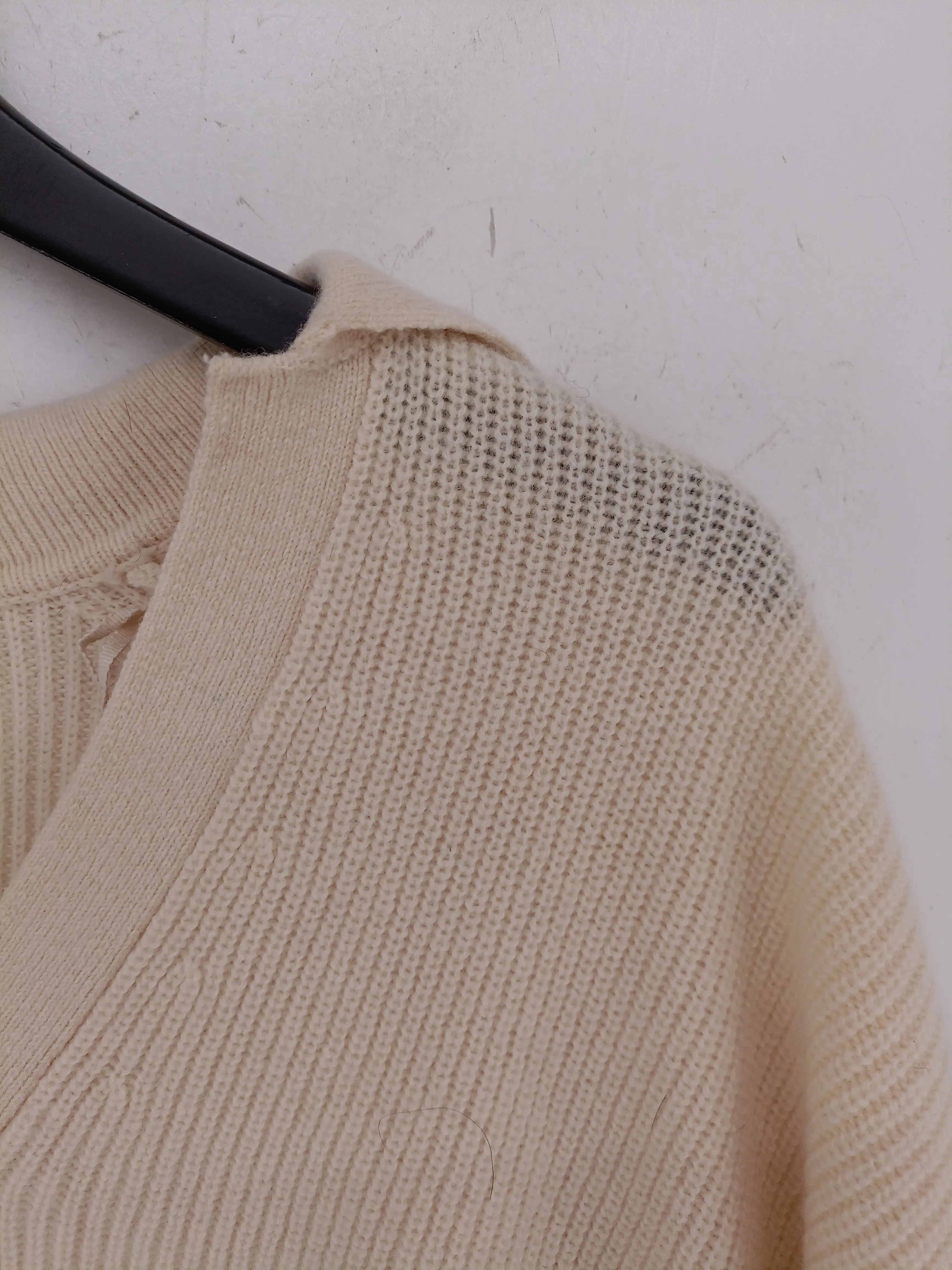 & Other Stories Men's Jumper S Cream 100% Wool