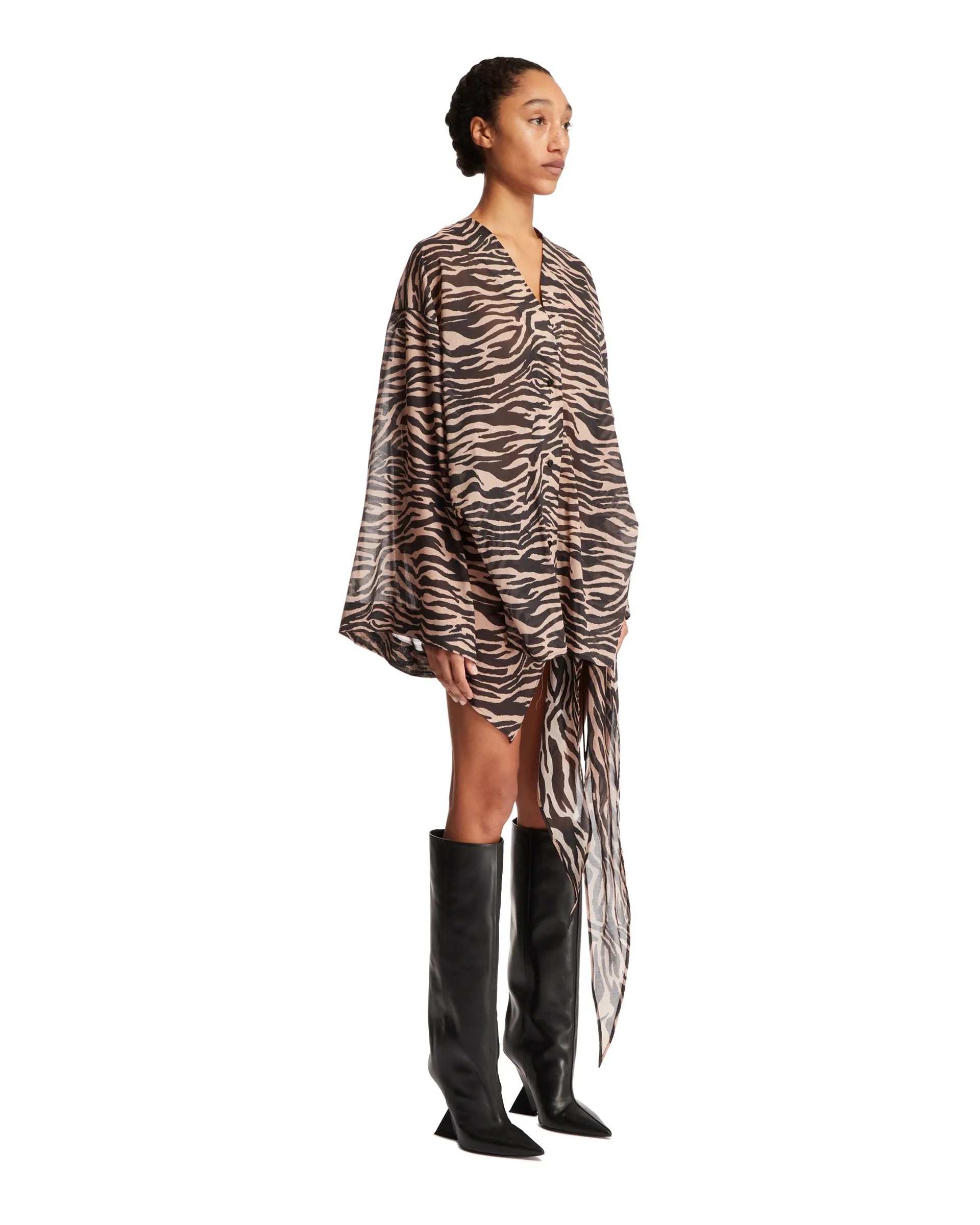 Animalier Draped Chemisier