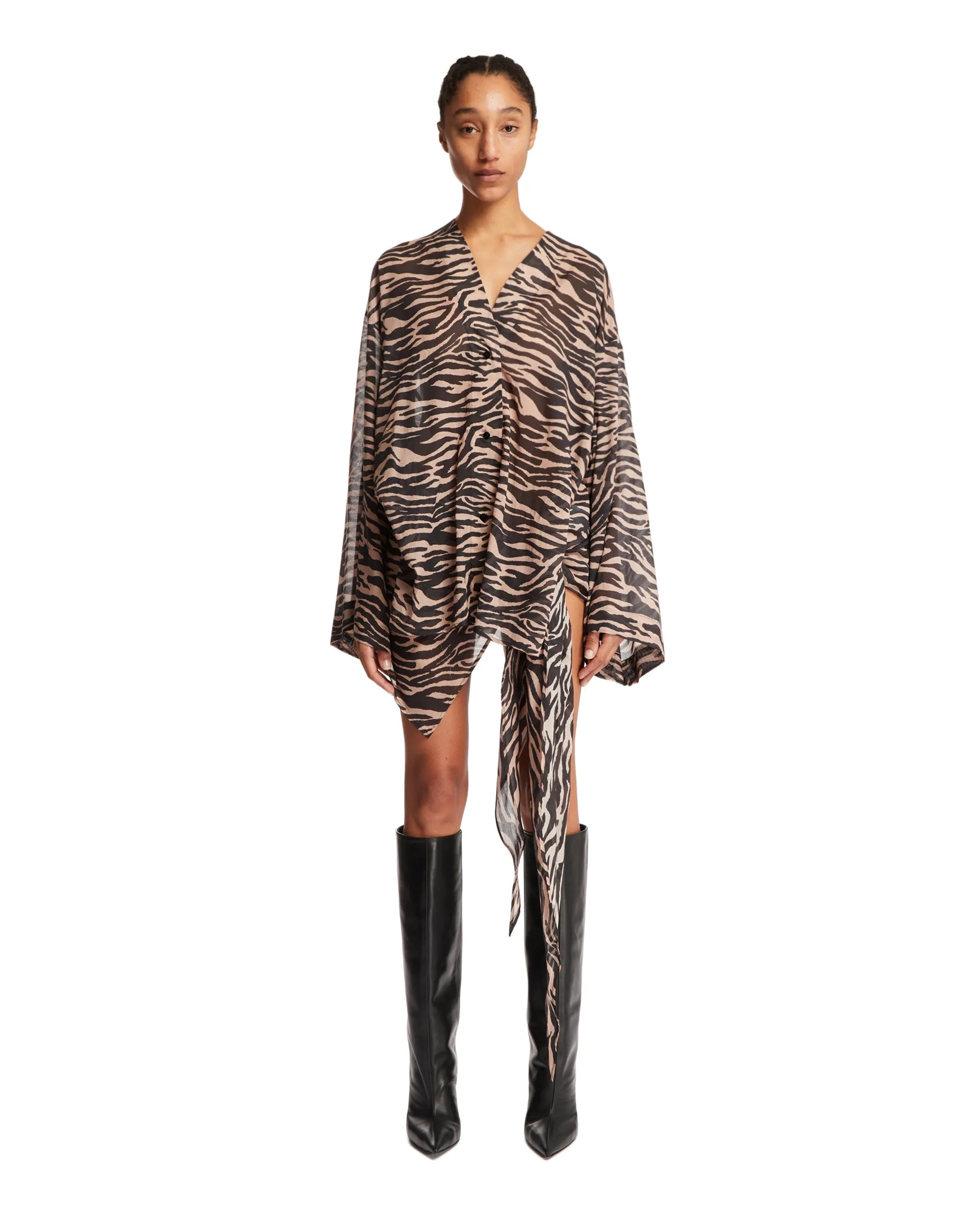 Animalier Draped Chemisier