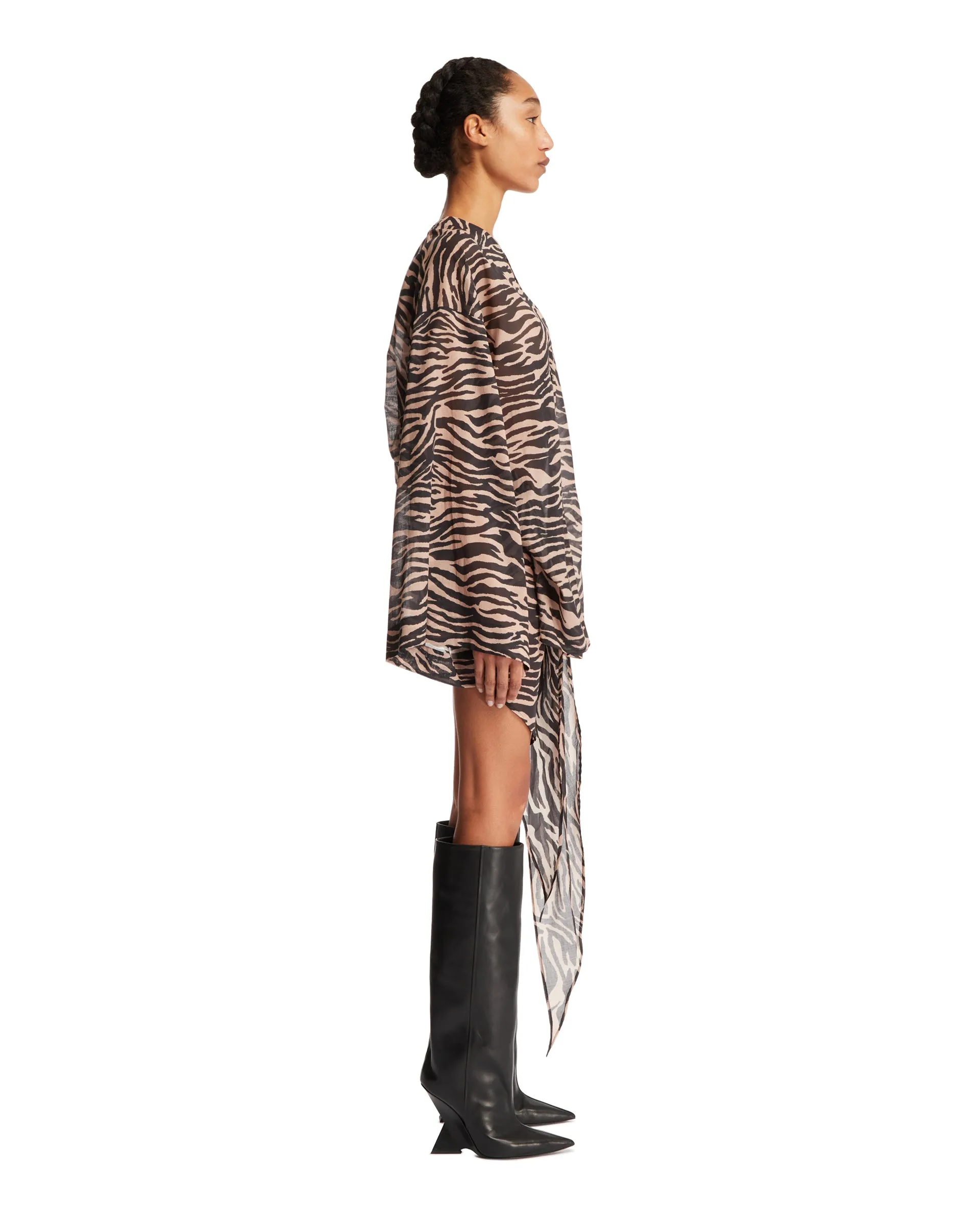 Animalier Draped Chemisier