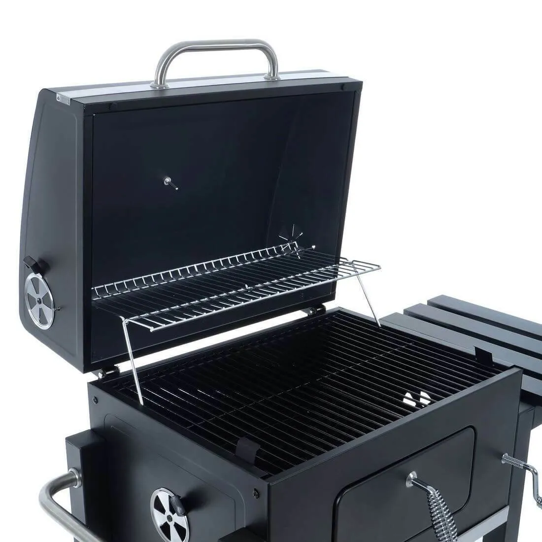 Azuma Rhino Charcoal BBQ Barbecue Black Steel Grill With Wheels