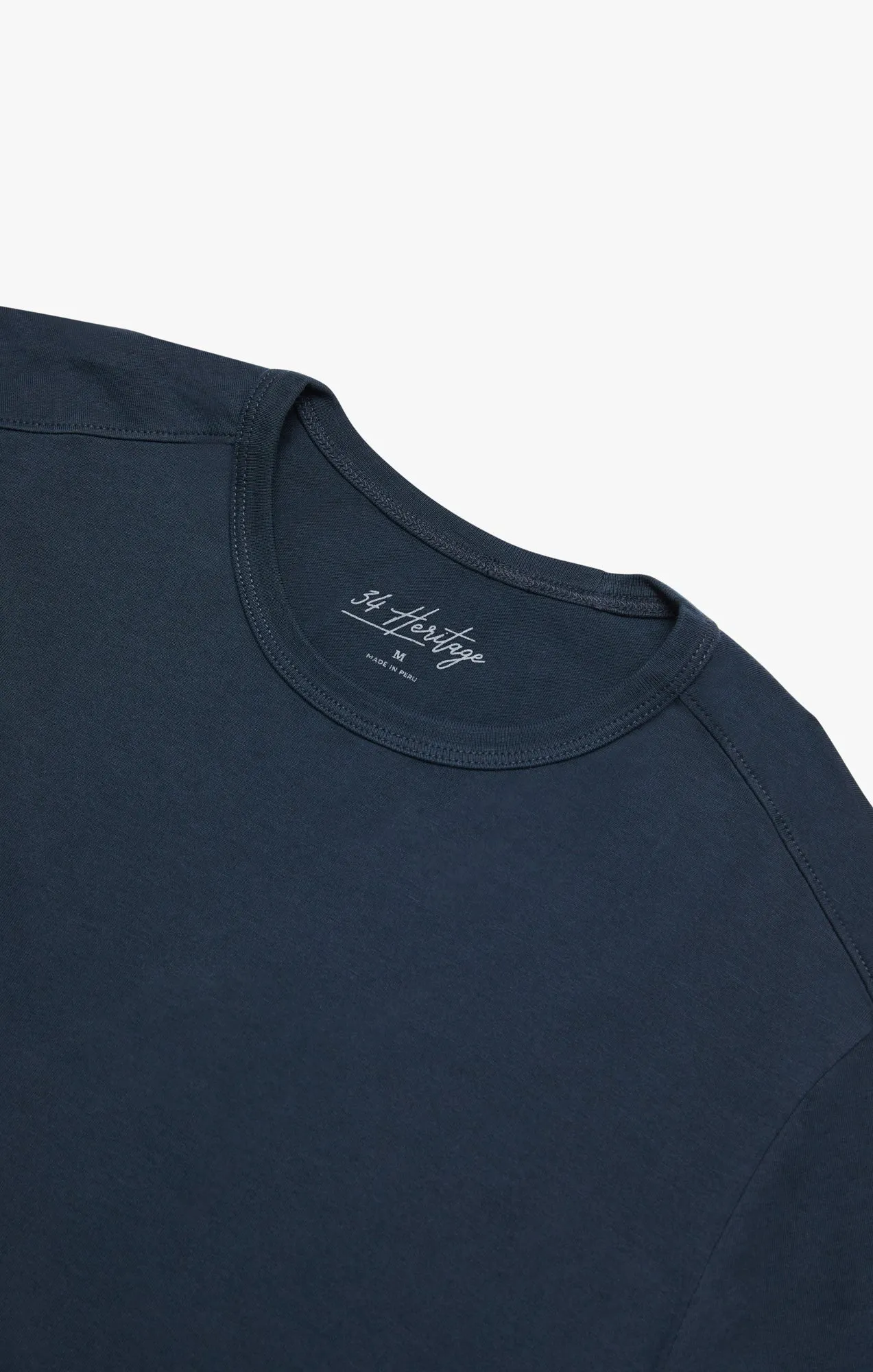 Basic Crew Neck T-Shirt in Blue Berry