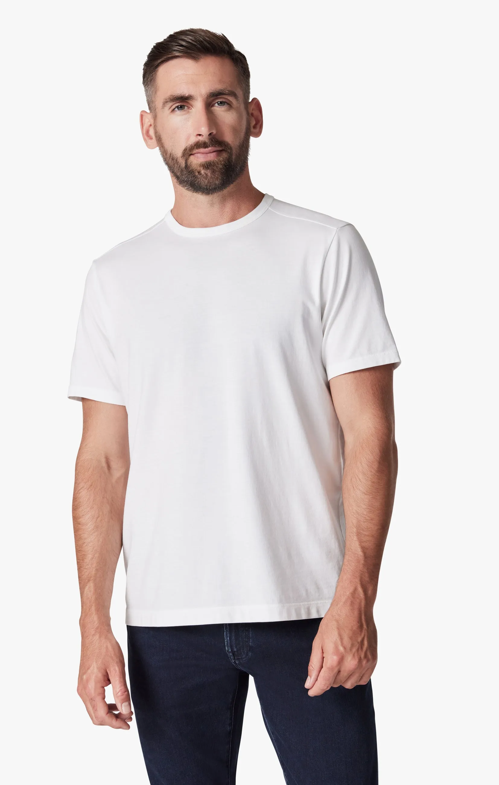 Basic Crew Neck T-Shirt in White