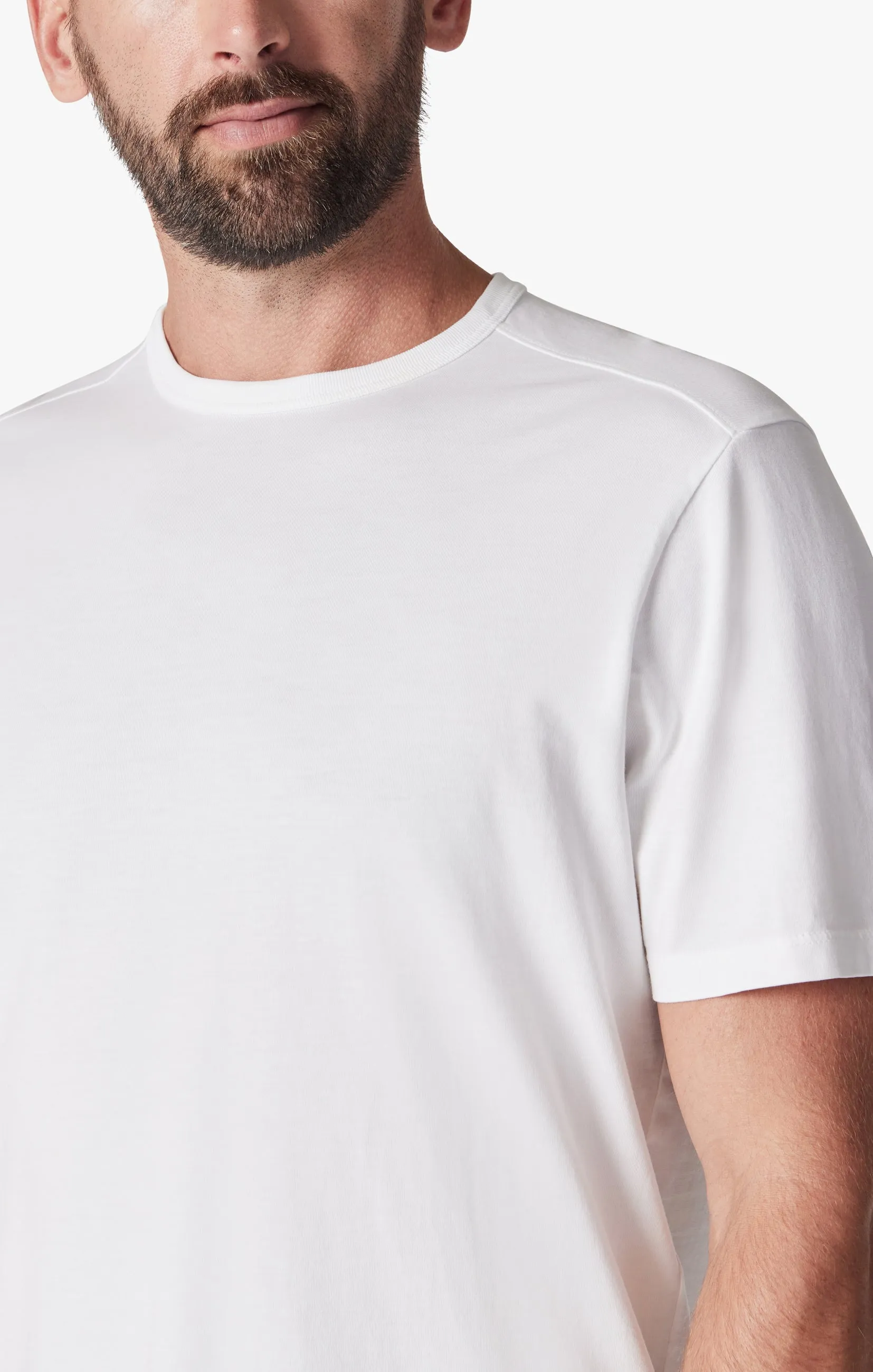 Basic Crew Neck T-Shirt in White