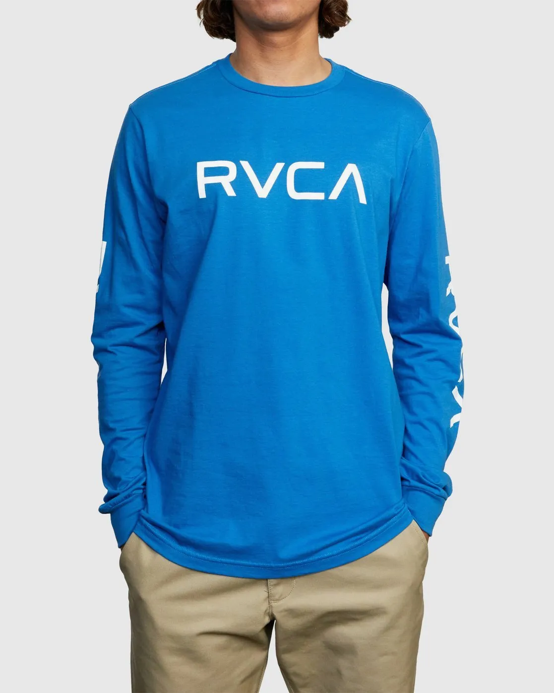 Big RVCA Long Sleeve Tee - French Blue