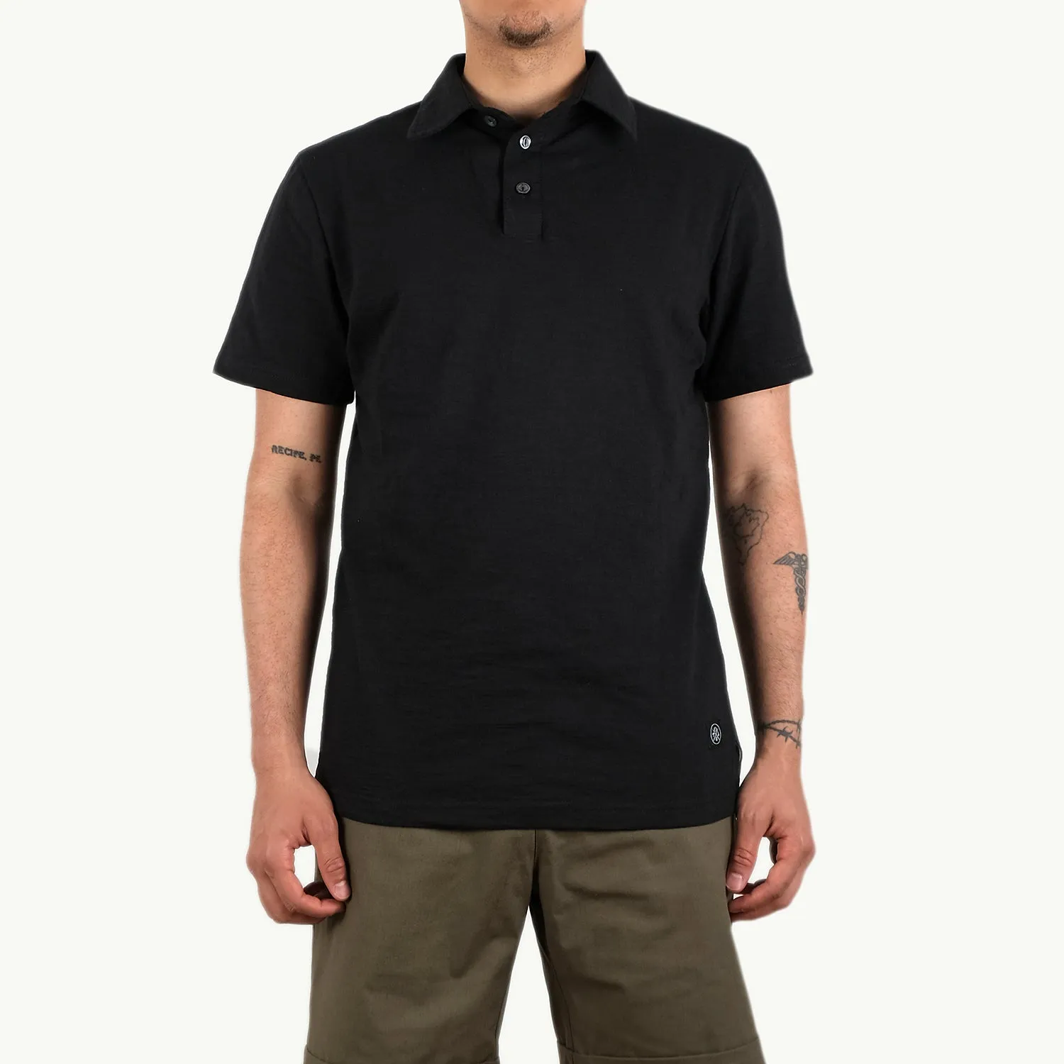 Black Slub S/S Polo