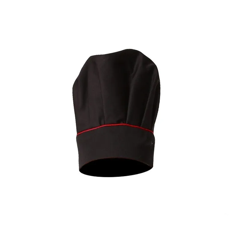 Black Toque with Red Piping - MANELLI