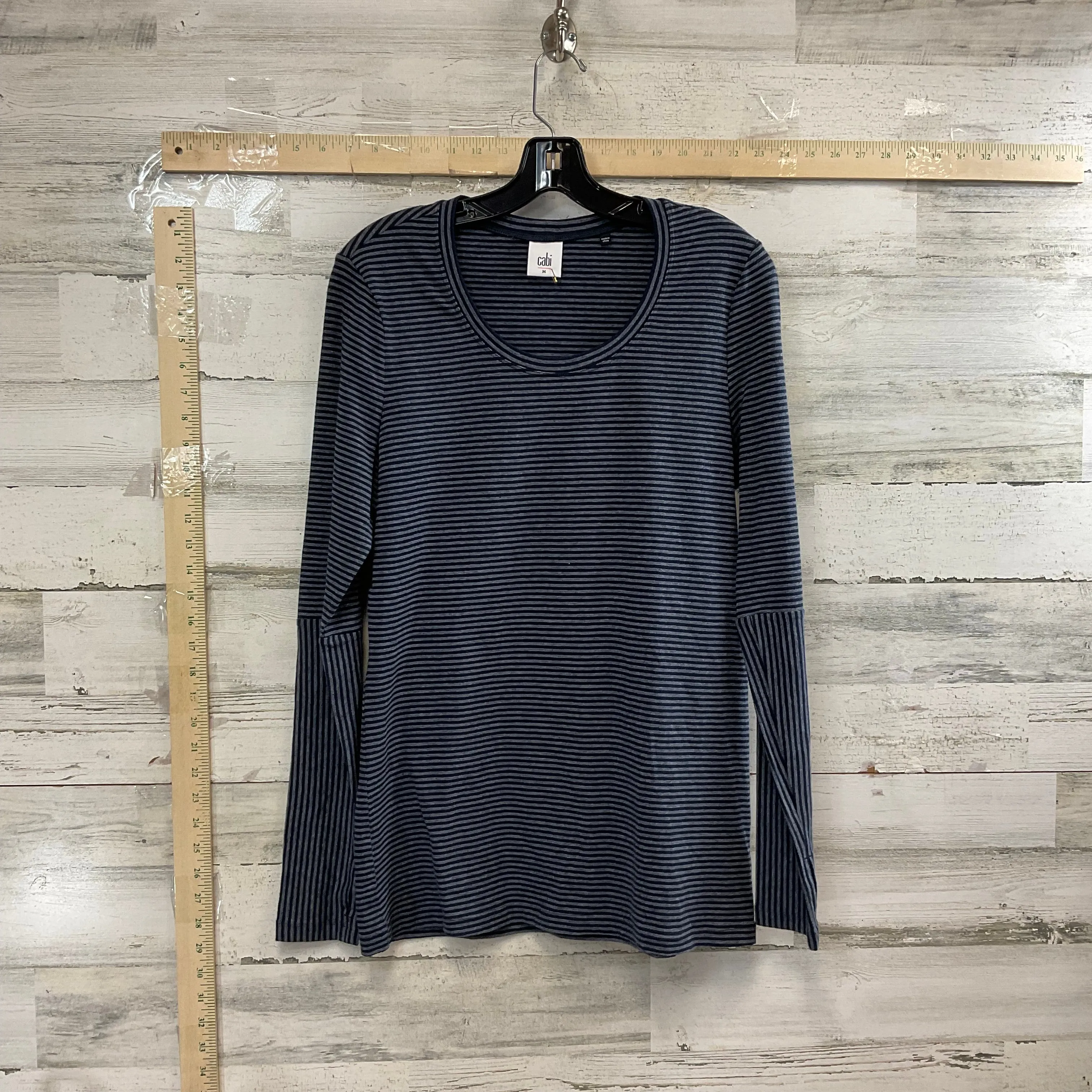 Blue Top Long Sleeve Cabi, Size M