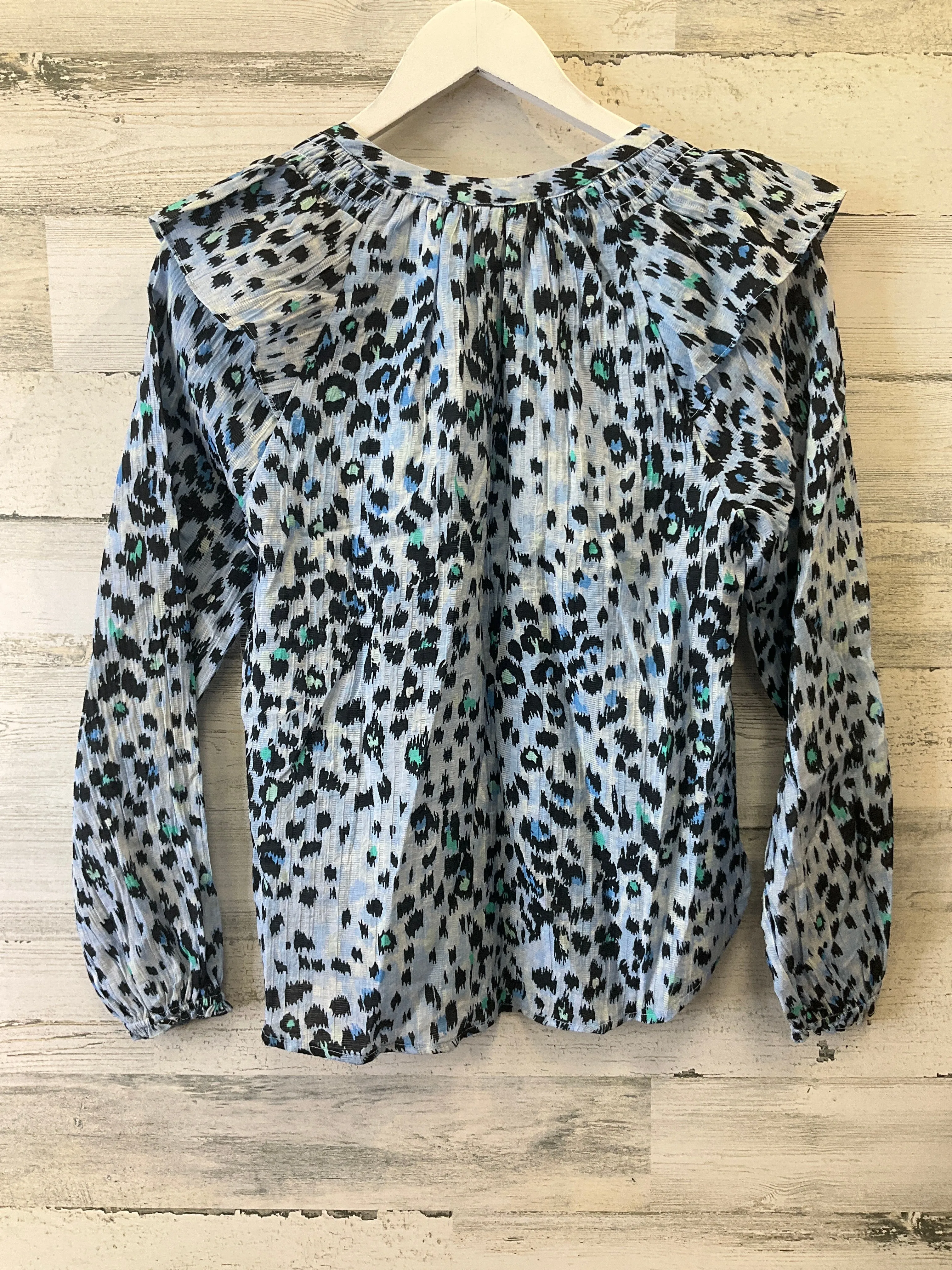 Blue Top Long Sleeve Loft, Size Xs