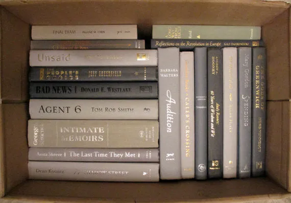 Books By The Foot Box Instant Library Home Interior Design BEIGE GRAY Mix Color Therapy GREIGE