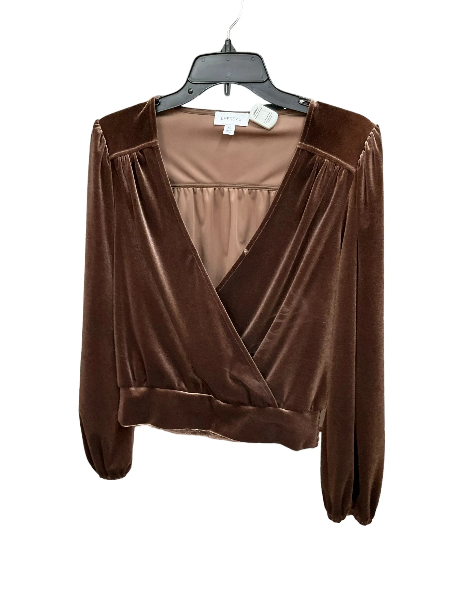 Brown Top Long Sleeve Cma, Size Xs