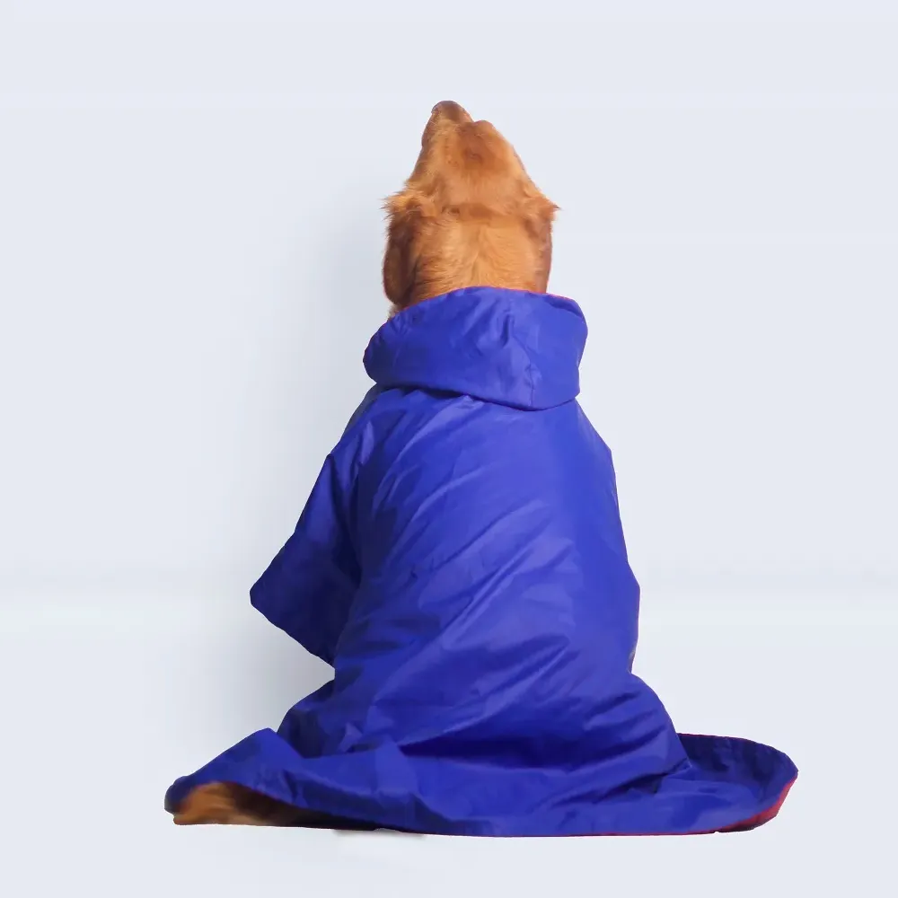 Cape Style Dog Raincoat (Blue)