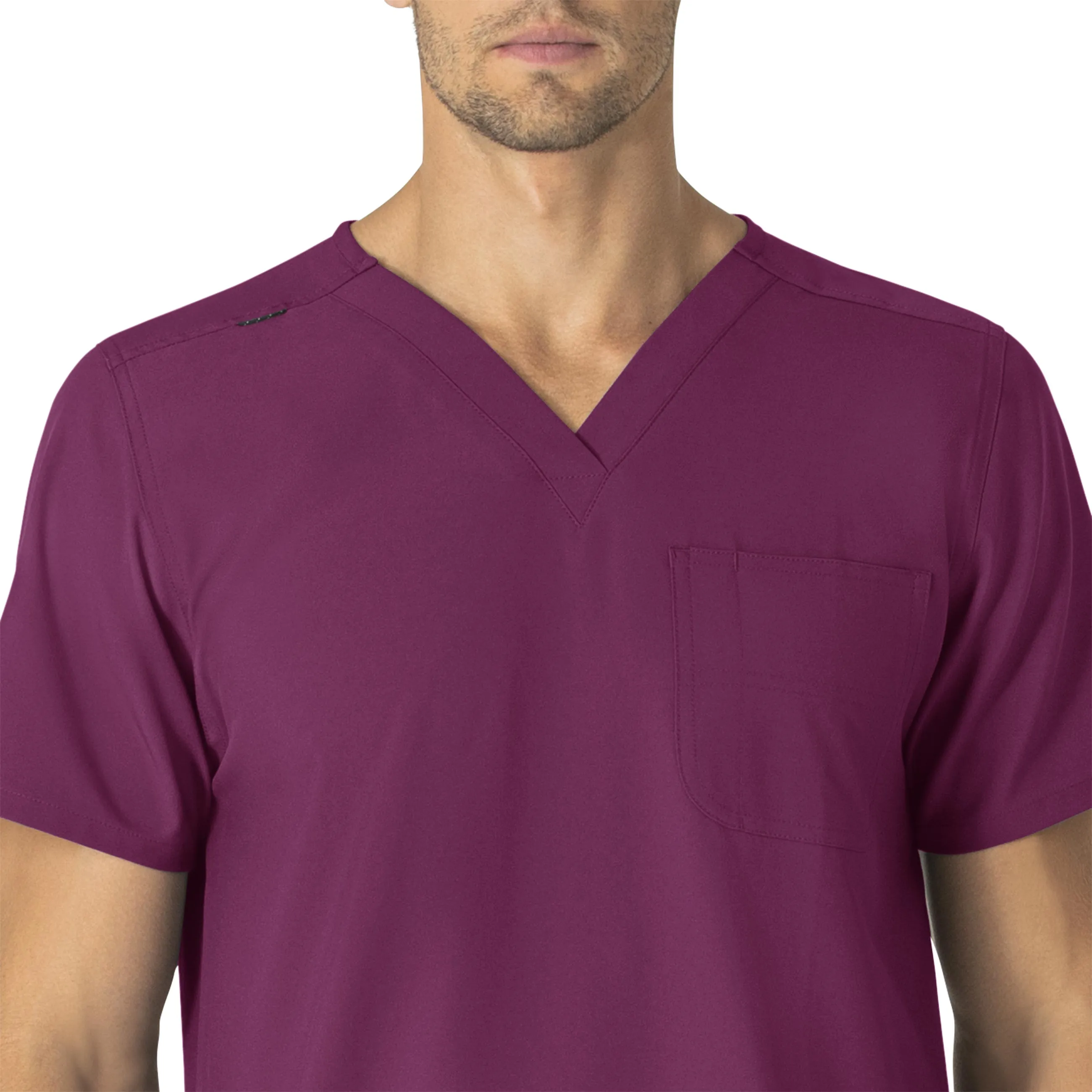 Carhartt Force Essentials Unisex V-Neck 6-Pocket Scrub Top - Wine