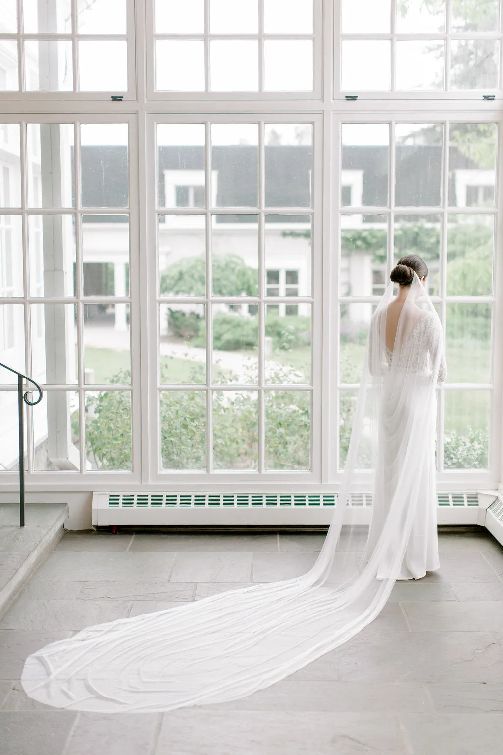 CHLOE | French Silk Tulle Draped Veil