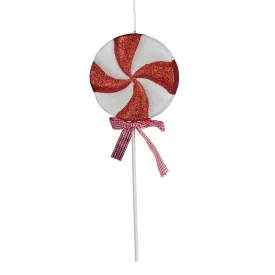 Christmas Decoration: Candy Cane Pick Red