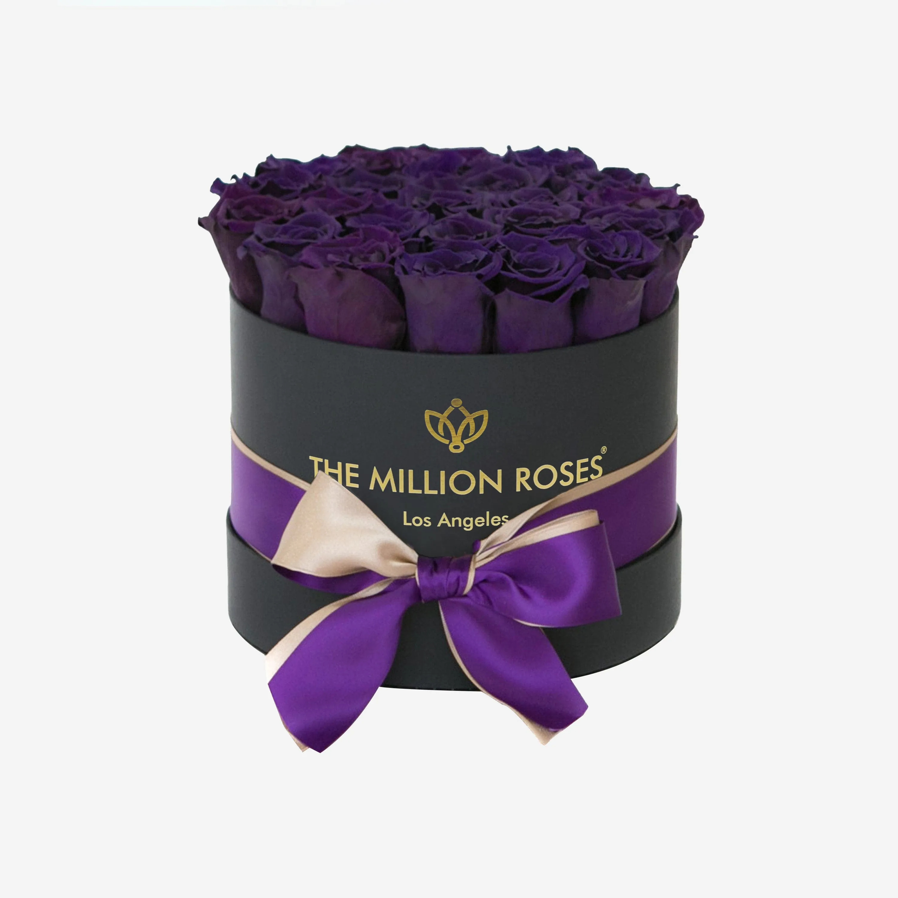 Classic Black Box | Dark Purple Roses