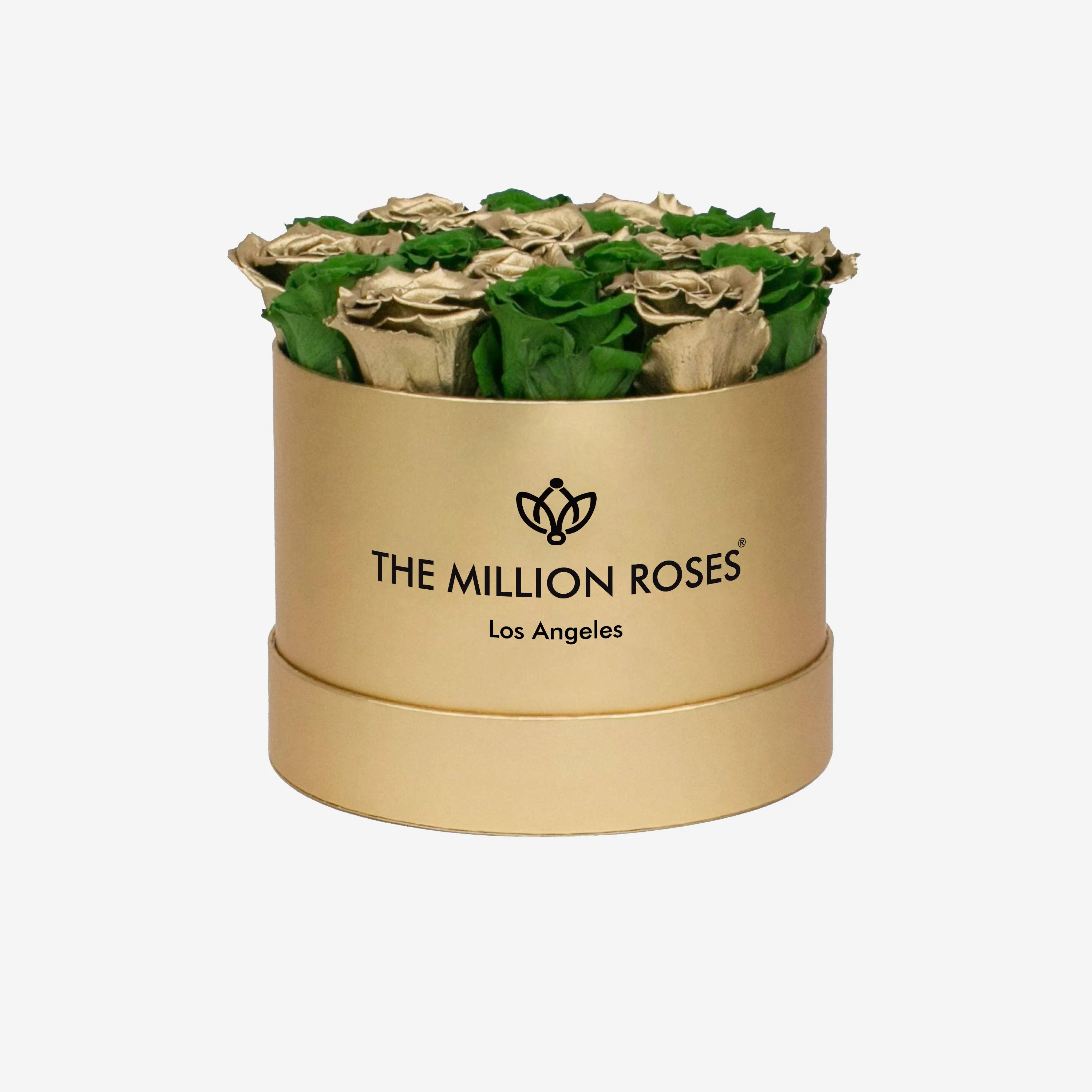 Classic Gold Box | Dark Green & Gold Roses