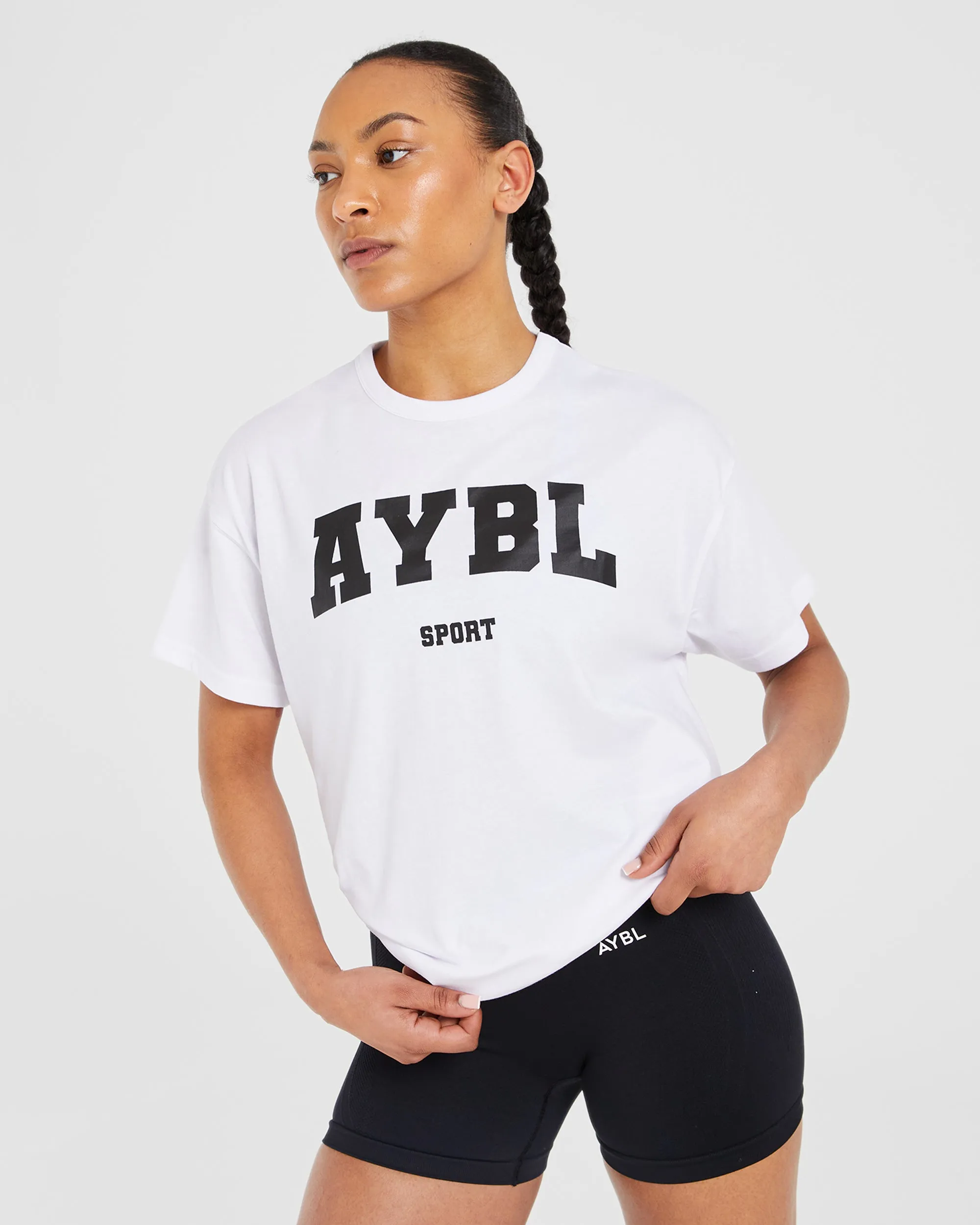 Classic Varsity Oversized T Shirt - White