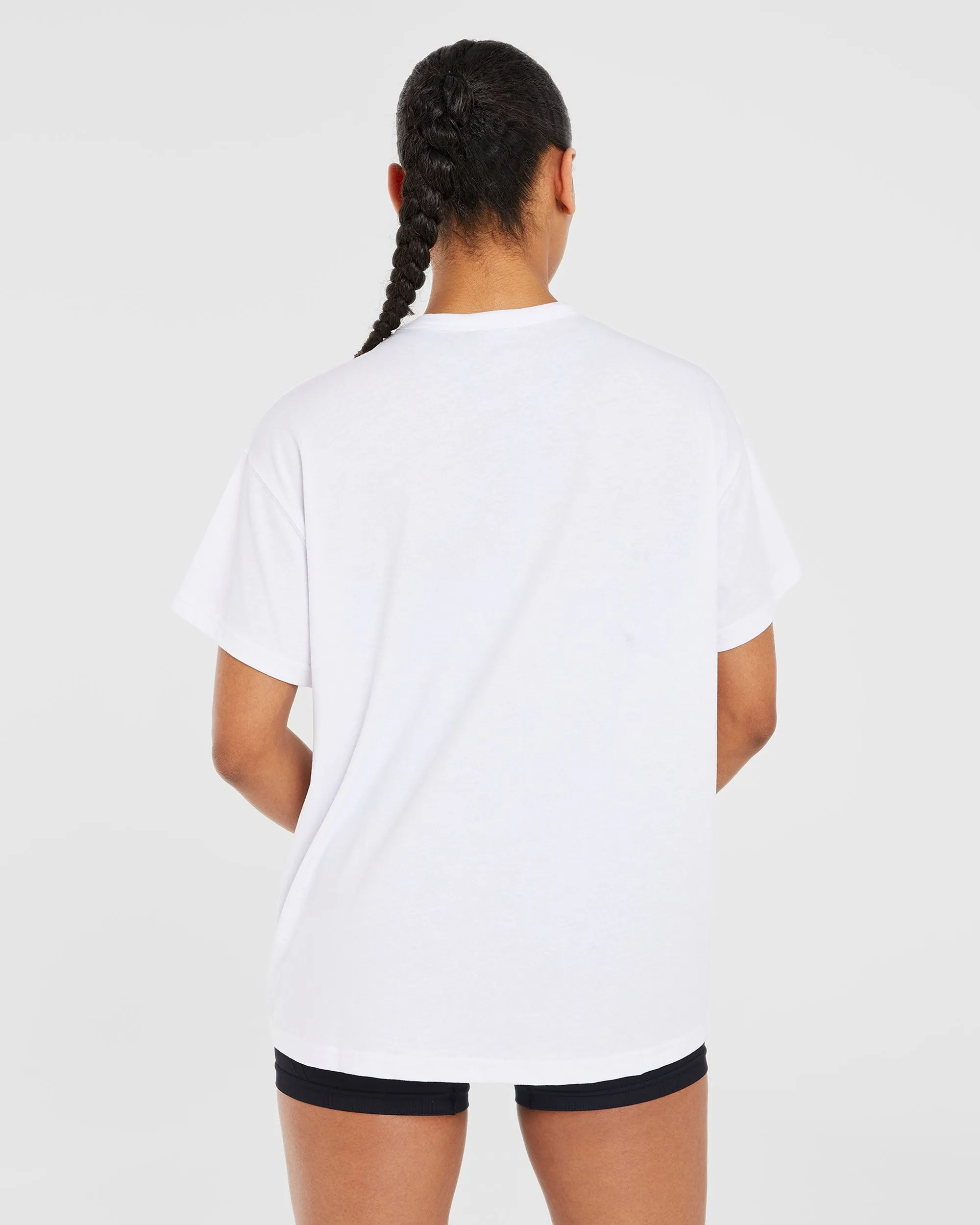 Classic Varsity Oversized T Shirt - White