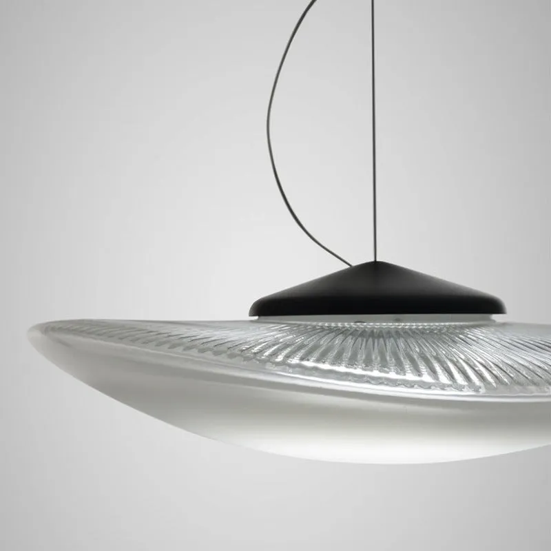 Contemporary Glass Wave Pendant Light