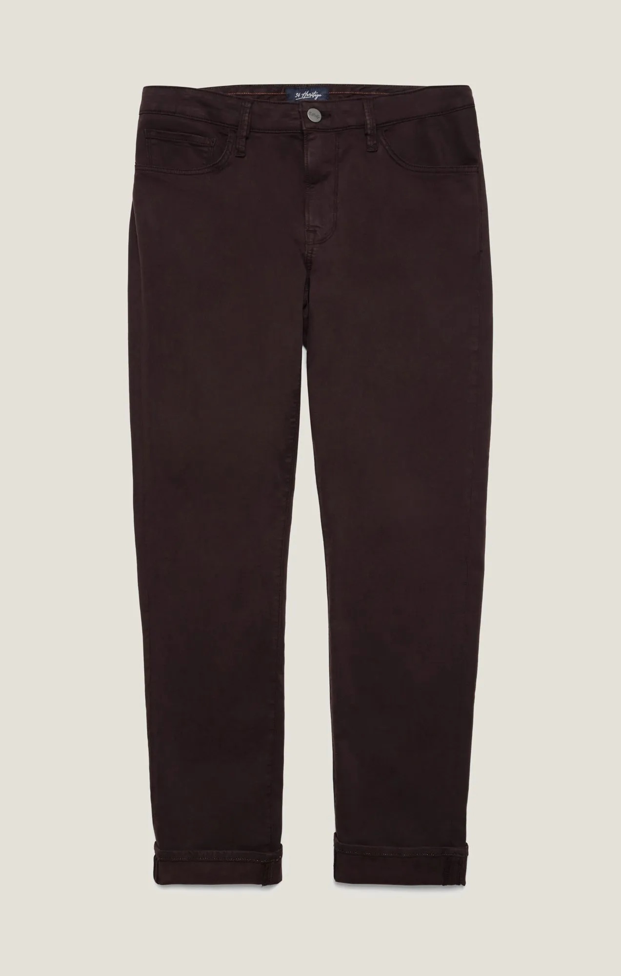 Cool Tapered Leg Pants in Burgundy Diagonal