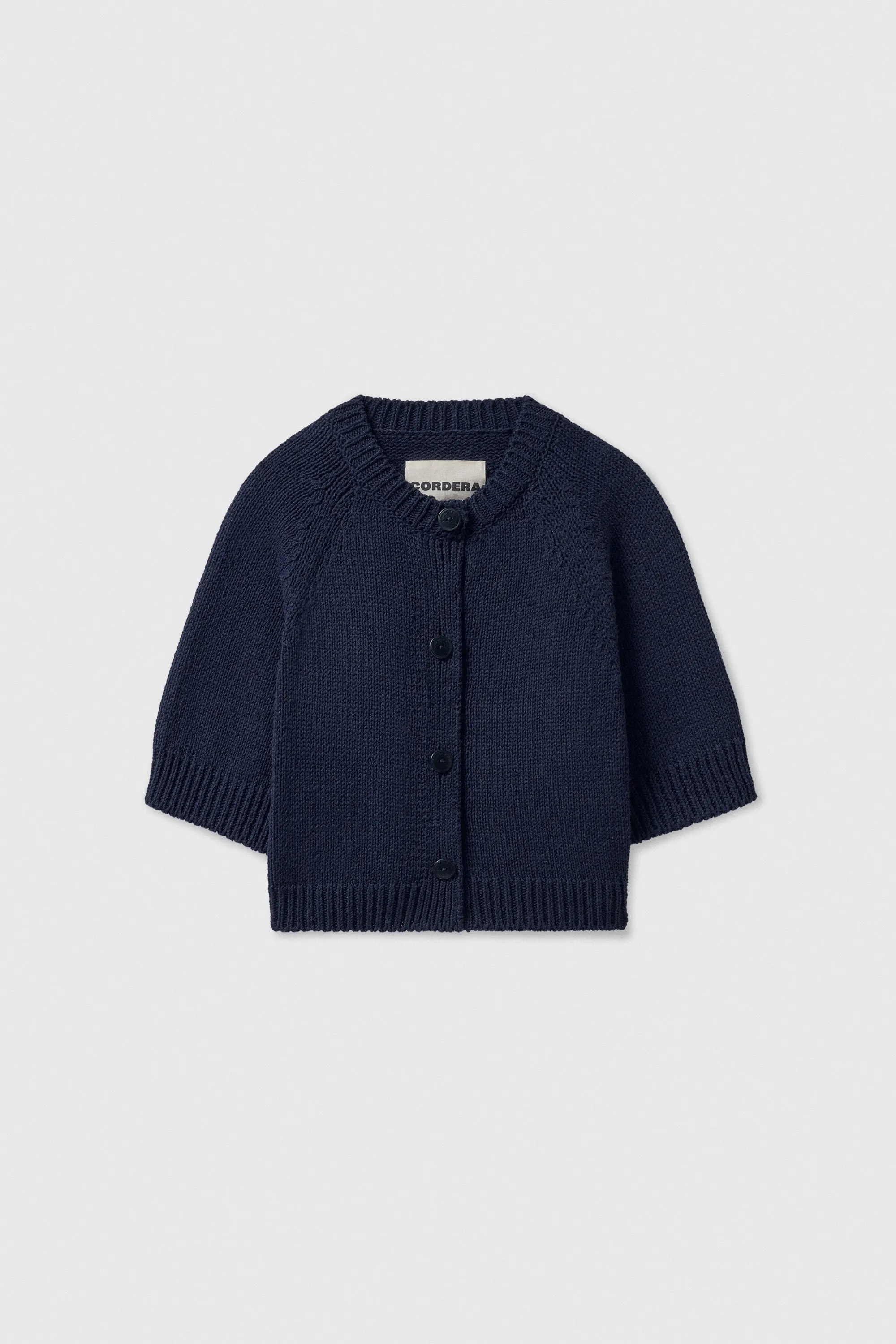 Cordera - Cotton Buttoned Top - Navy